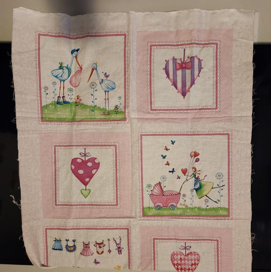 Bundle of Pink Fabric Panel