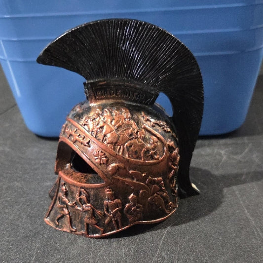Decorative Bronze and Black Spartan Helmet