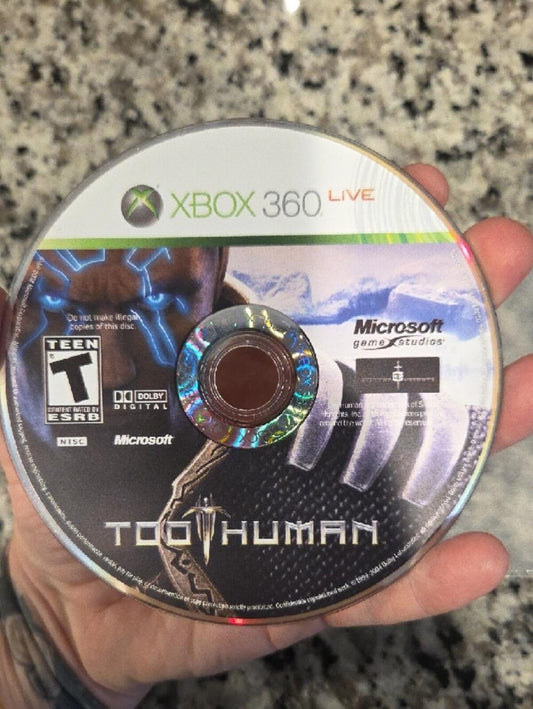 Too Human Xbox 360 Game Disc - NO CASE
