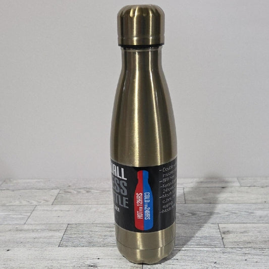Gold Stainless Steel Insulated Bottle 17oz