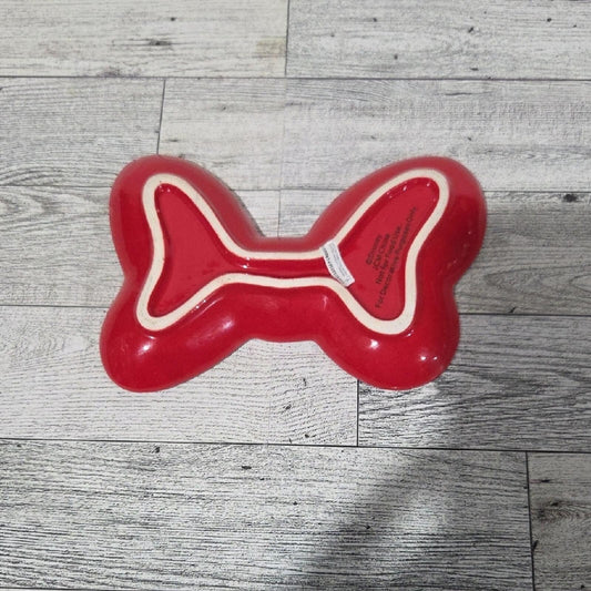 Disney Minnie Mouse Polka Dot Bow Trinket Tray