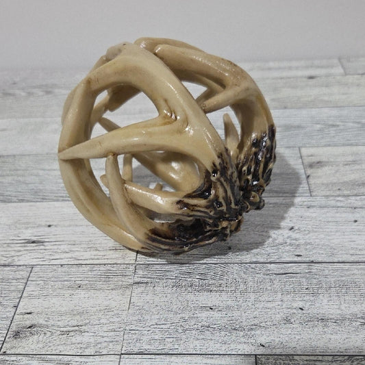 Decorative Antler Orb - Tan