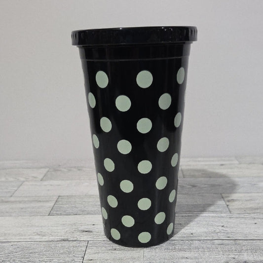 Kate Spade Black Tumbler with White Dots