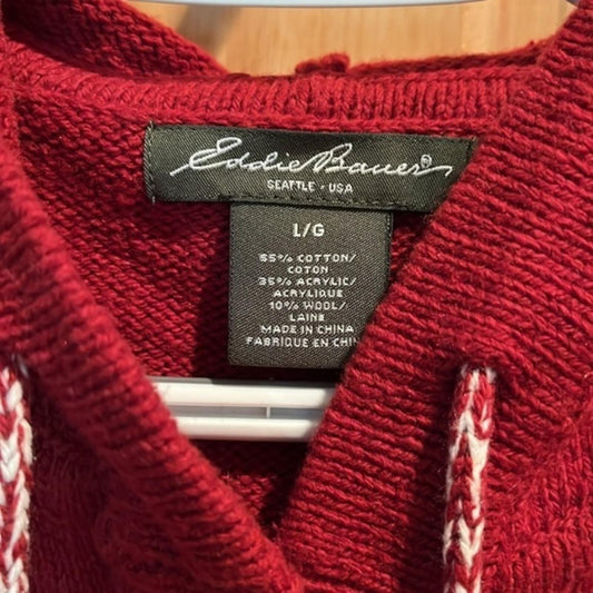 Eddie Bauer Hooded Sweater L