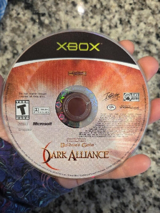 Baldur's Gate: Dark Alliance Xbox Game Disc - NO CASE