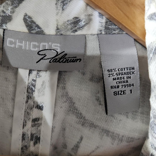 Chico's Platinum Jacket Size 1