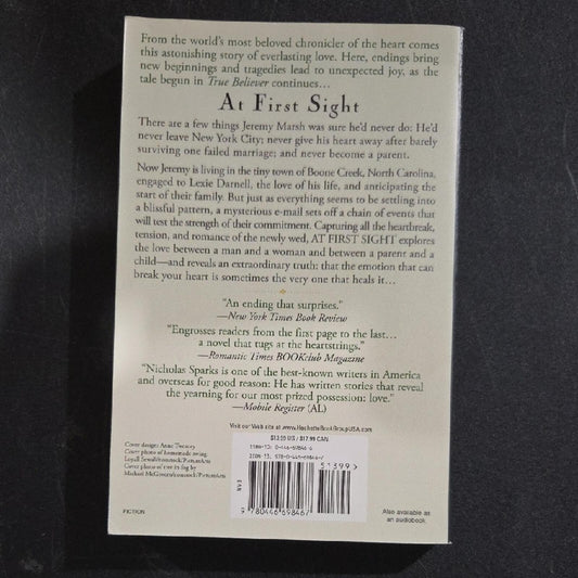 Nicholas Sparks 'At First Sight' Paperback