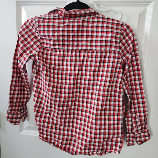 Osh Kosh Plaid Button Up Shirt 10/12
