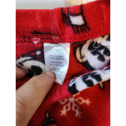 Mickey and Minnie Christmas PJ Pants L