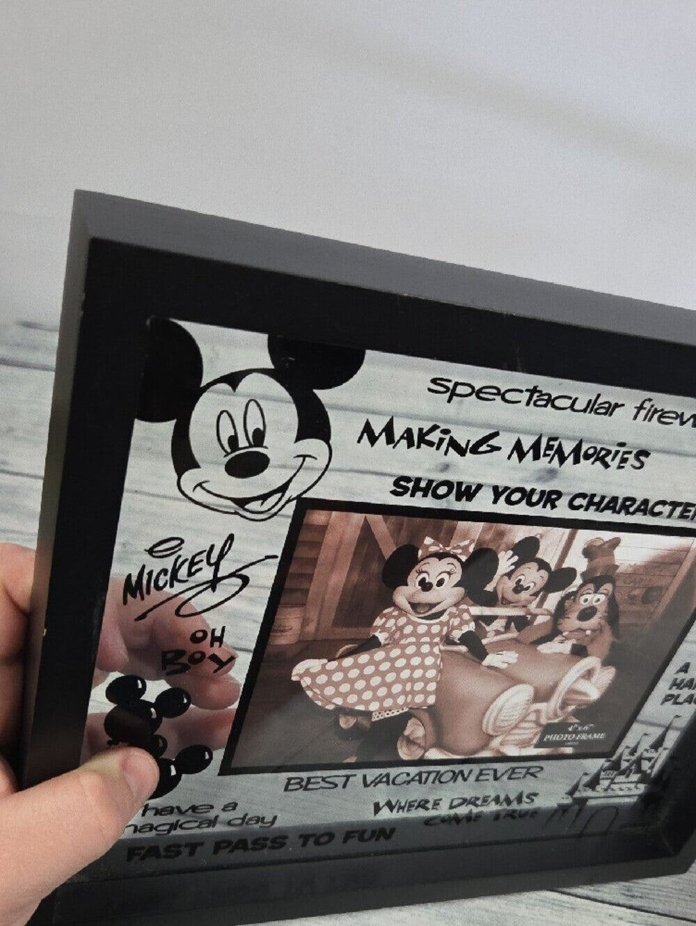 Disney Parks Mickey Mouse Black 4x6 Photo Frame