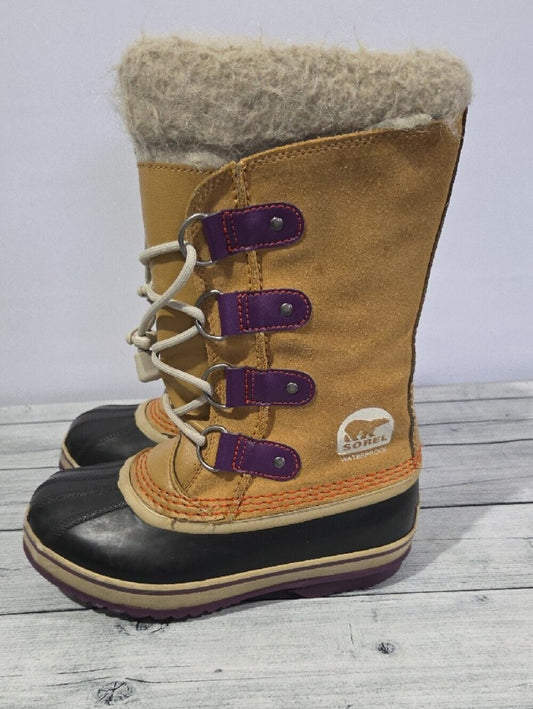 Sorel Joan Of Arctic Youth Waterproof Winter Boots Size 2