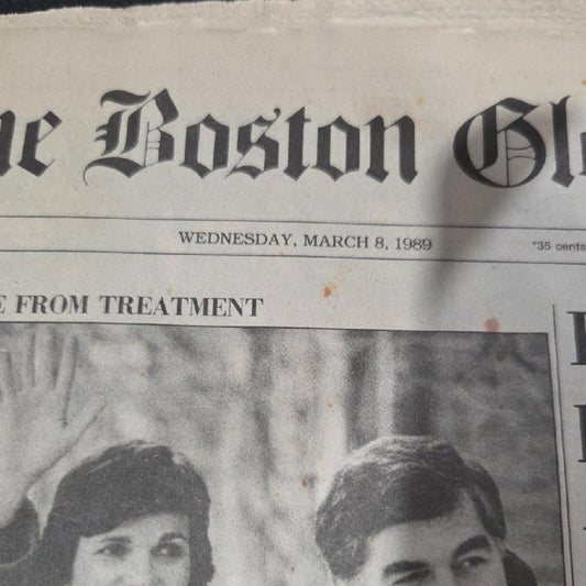 Vintage Boston Globe Newspaper March 8, 1989