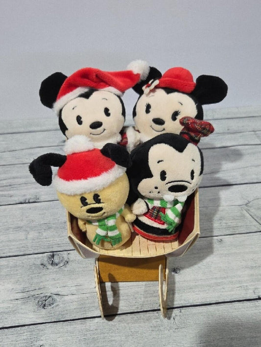 Disney Hallmark Itty Bittys Mickey And Friends Holiday Collector Set