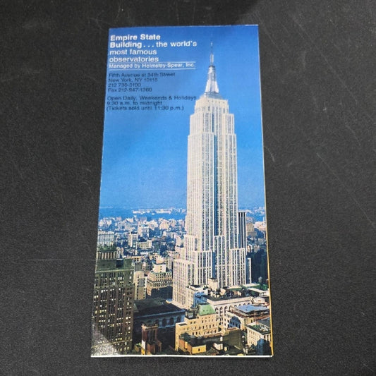 Empire State Building Brochure 1996