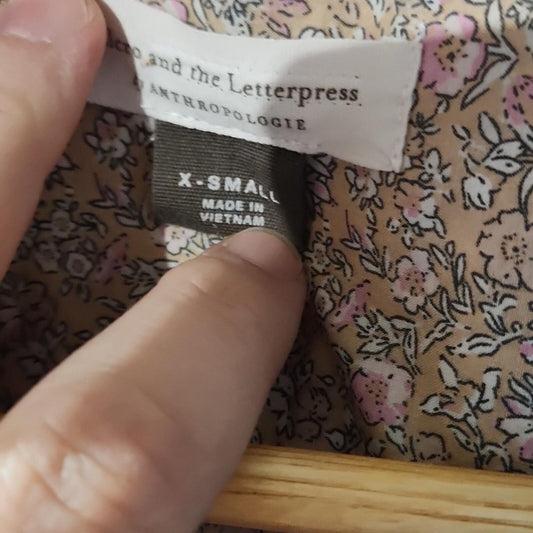 Anthropologie Pilcro and the Letterpress Denim Shirt XS