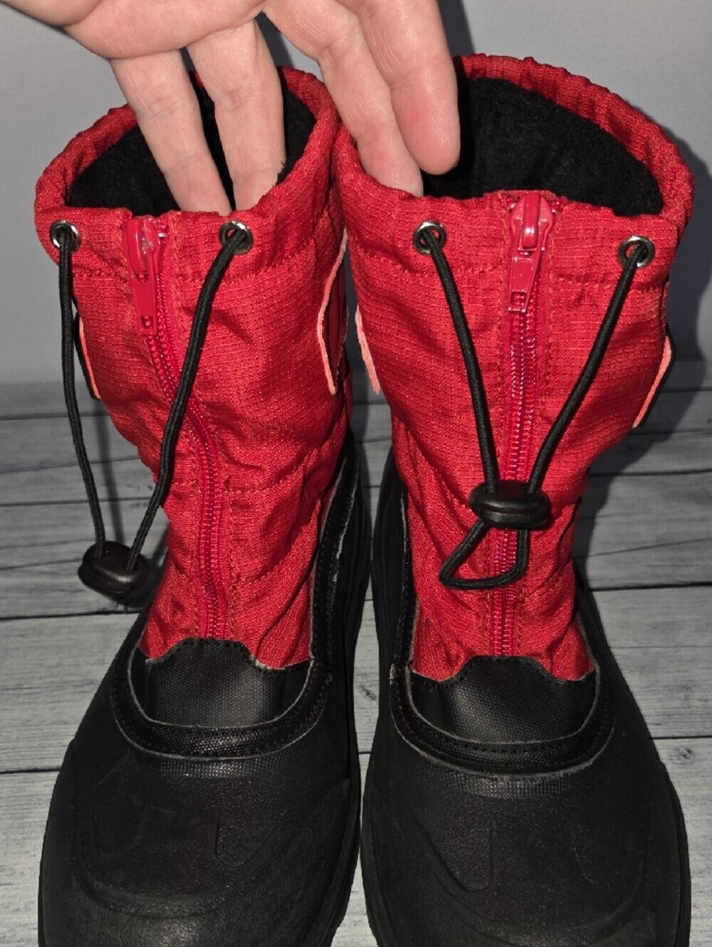 Lands' End Red and Black Youth Winter Boots Size 5