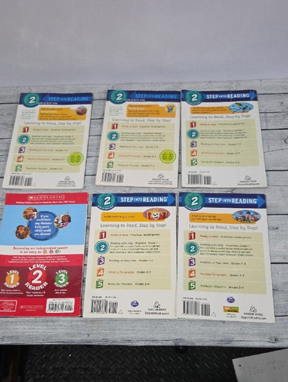 Set Of 6 Step into Reading Level 2 Kids Books