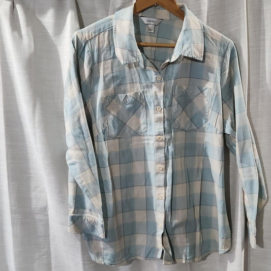 Christopher & Banks Plaid Shirt XL