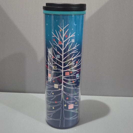 Starbucks 2018 Teal Ombre Christmas Tree 16 oz. Tumbler