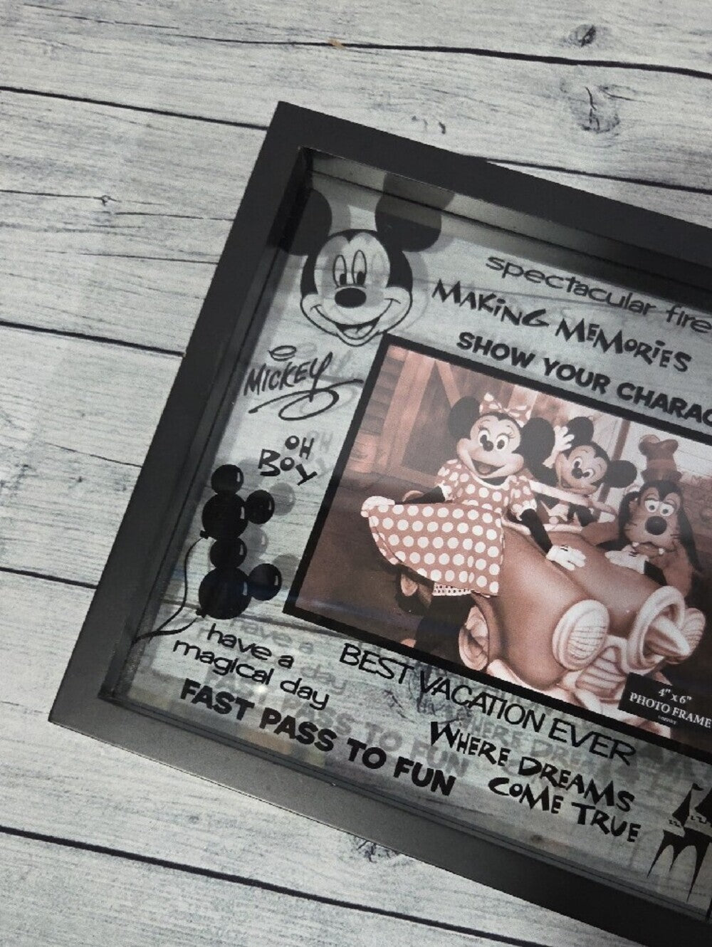 Disney Parks Mickey Mouse Black 4x6 Photo Frame
