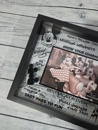 Disney Parks Mickey Mouse Black 4x6 Photo Frame