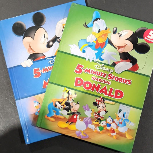 Disney Set Of 2 Mickey And Donald 5 Minute Stories