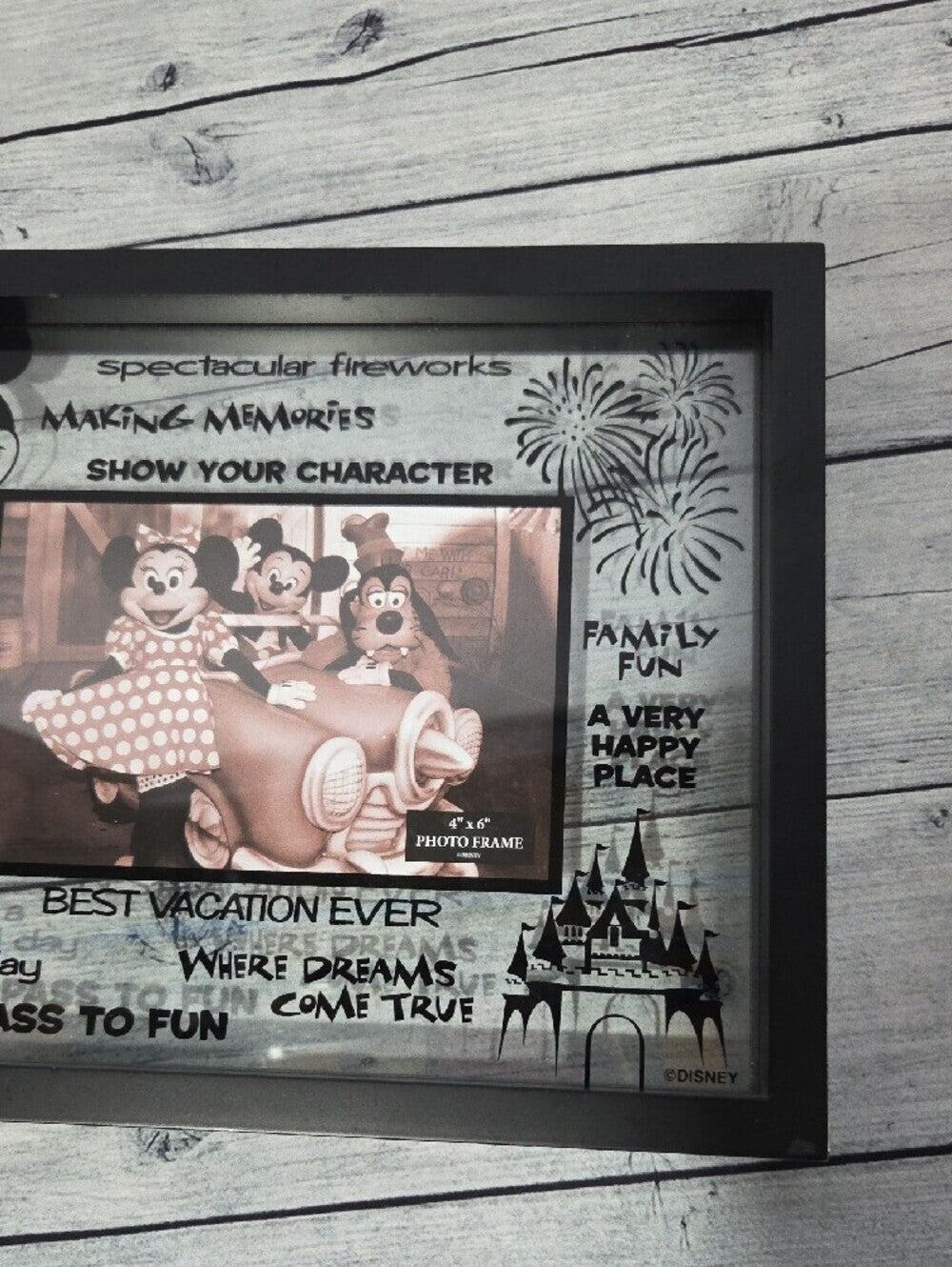 Disney Parks Mickey Mouse Black 4x6 Photo Frame