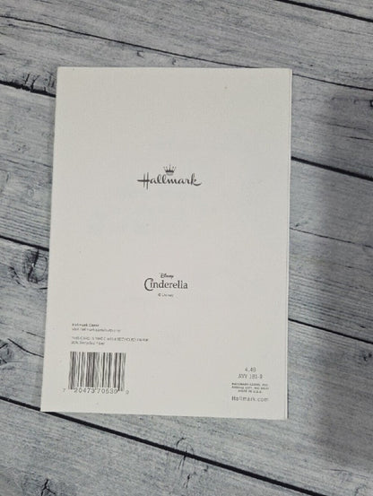 Disney Hallmark White Cinderella Greeting Card For Decor