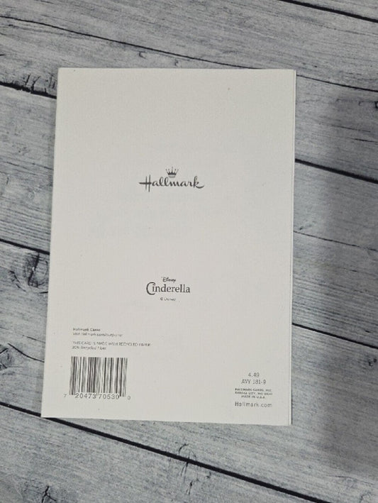 Disney Hallmark White Cinderella Greeting Card For Decor