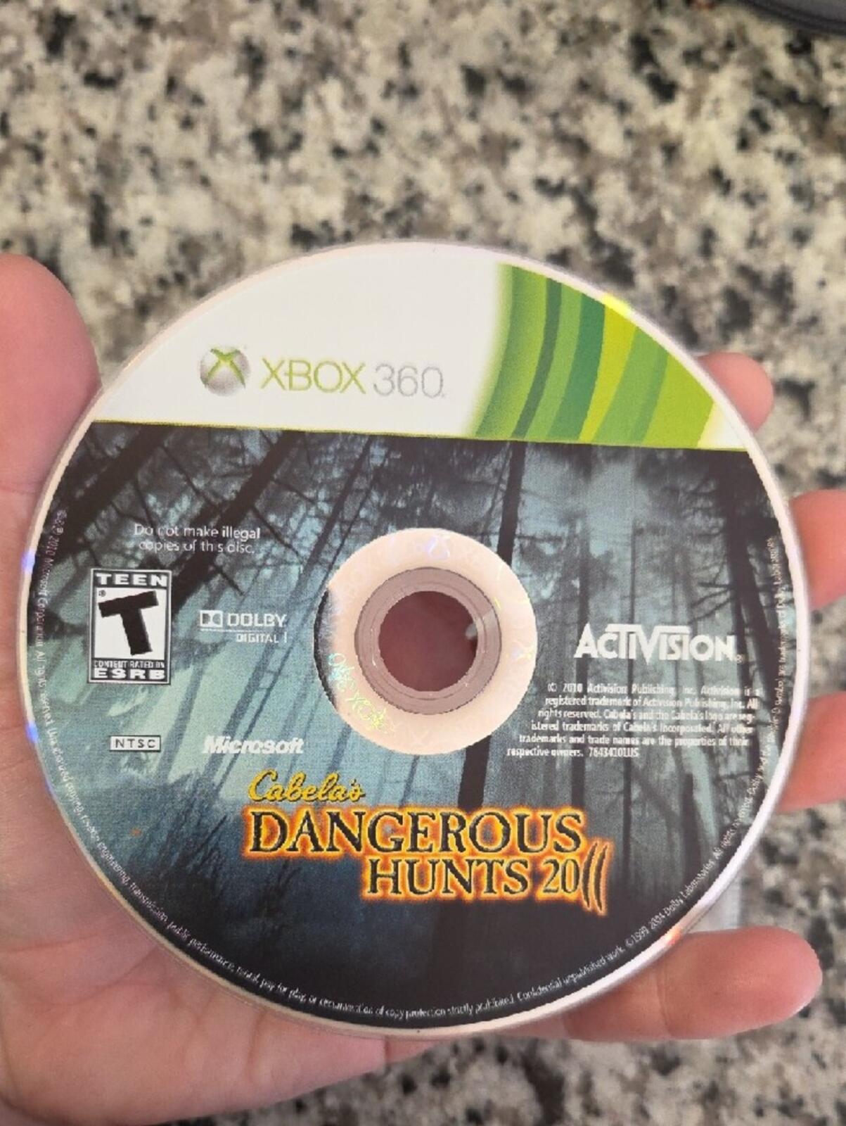 Cabela's Dangerous Hunts 2010 Xbox 360 Disc - NO CASE
