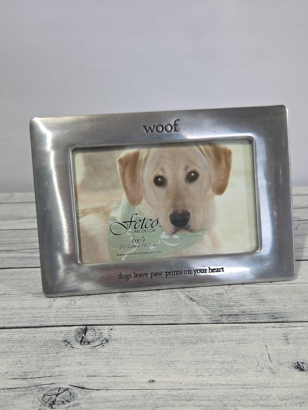 Fetco Silver Polished Dog 4x6 Photo Frame