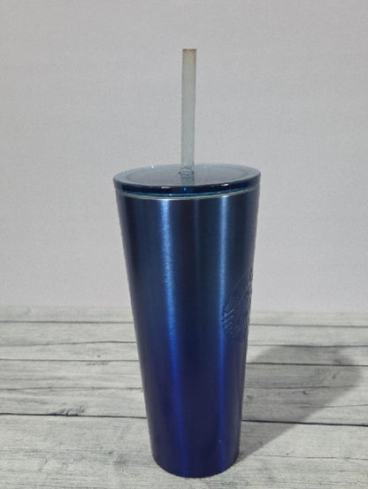 Starbucks Blue Ombre 16oz Stainless Steel Tumbler with Straw