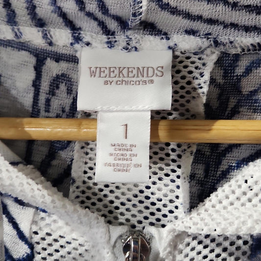 Chico's Weekends Hooded Top Small 1