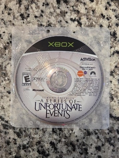 A Series of Unfortunate Events Xbox Disc - NO CASE