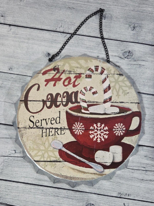 Hot Cocoa Served Here Metal Sign