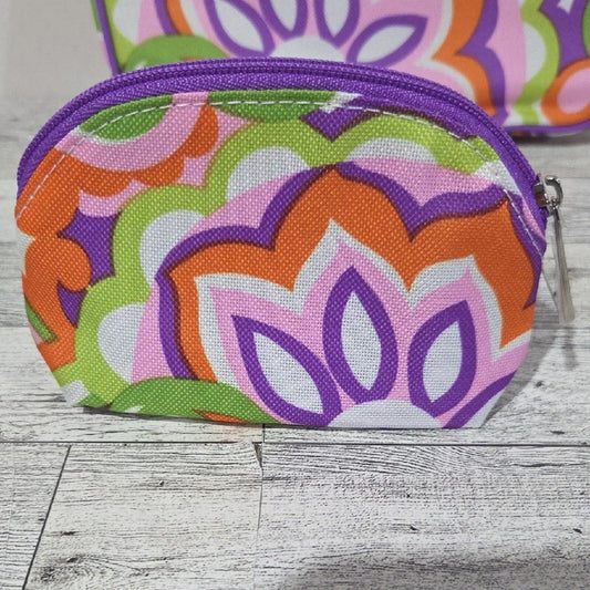 Clinique Purple and Orange Cosmetic Bag Set
