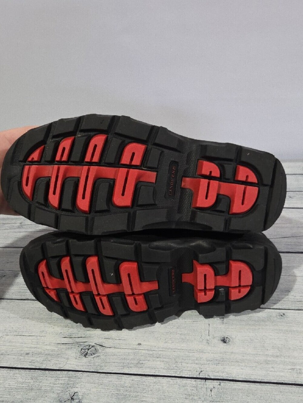 Lands' End Red and Black Youth Winter Boots Size 5