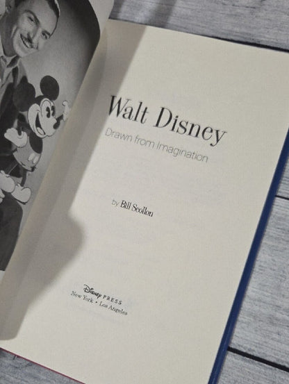 Disney Walt Disney Drawn from Imagination Book Hardcover