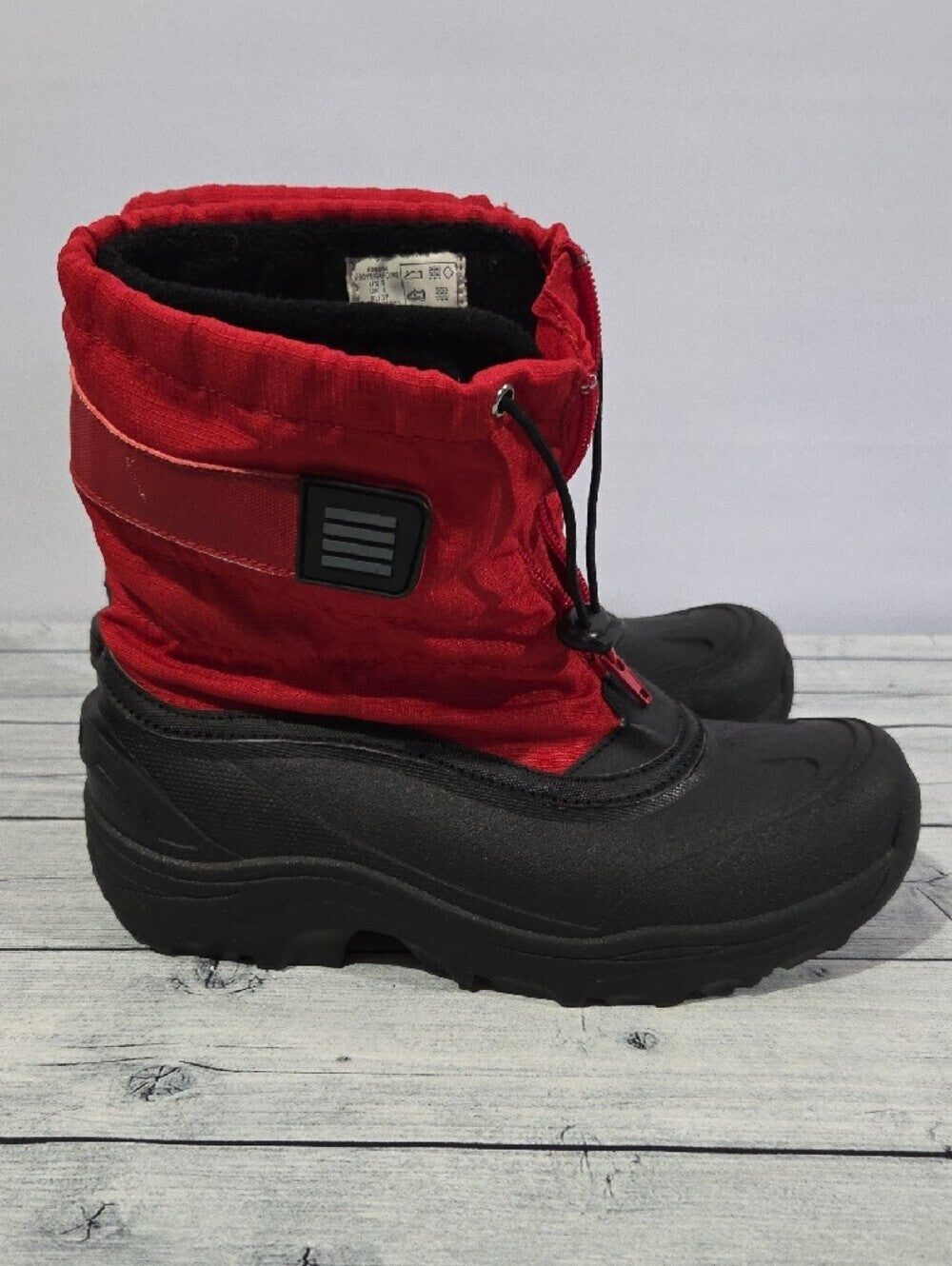 Lands' End Red and Black Youth Winter Boots Size 5
