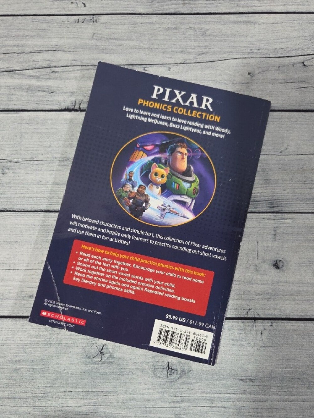 Disney Pixar Phonics Collection Short Vowels Kids Book