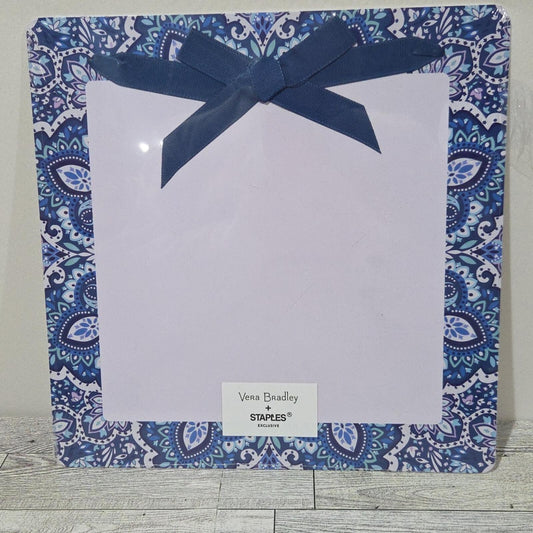 Vera Bradley Bon Bon Medallion Blue Paisley Dry Erase Board