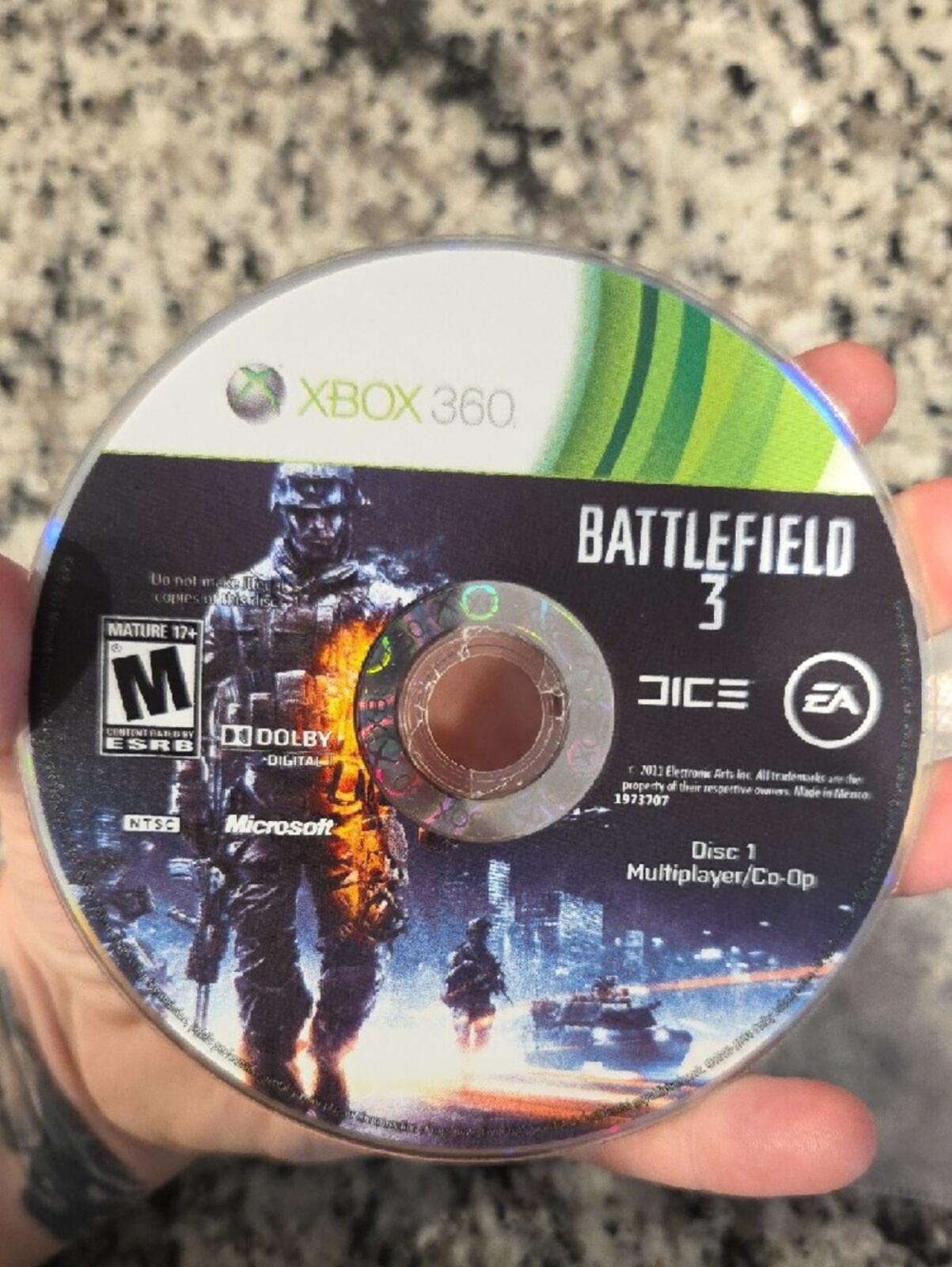 Battlefield 3 Multiplayer Co-Op Xbox 360 Game Disc - NO CASE