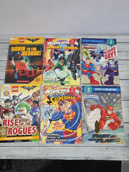 DC Super Heroes Set Of 6 Level 2 Kids Books