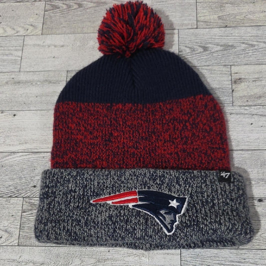 NFL New England Patriots 47 Brand Knit Pom Beanie
