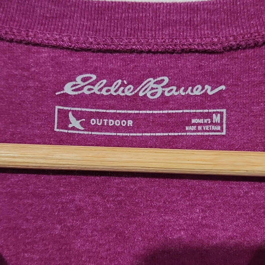 Eddie Bauer V Neck Long Sleeved Tee M