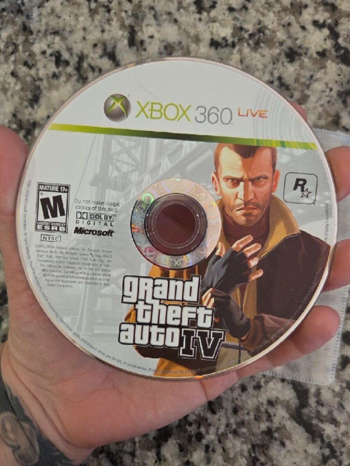 Grand Theft Auto IV Xbox 360 Game Disc - NO CASE