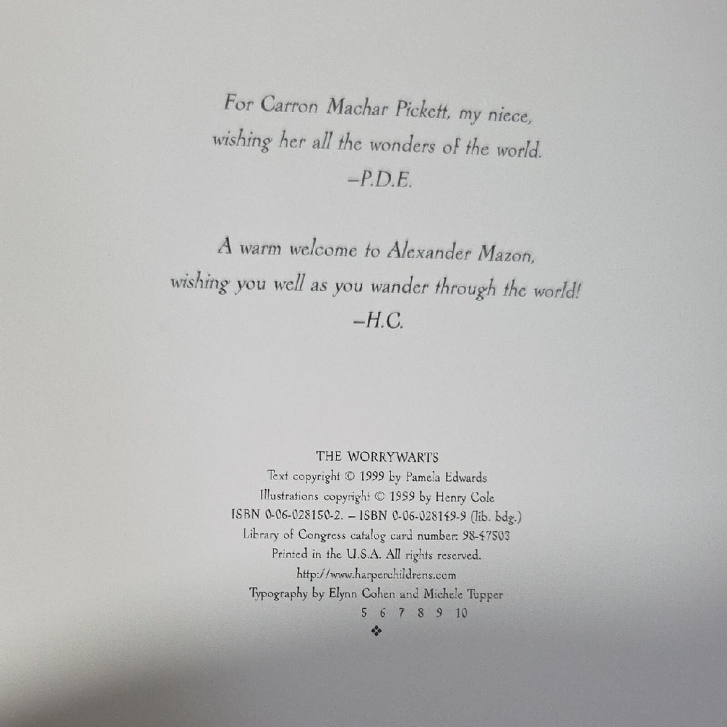 The Worrywarts Children's Book