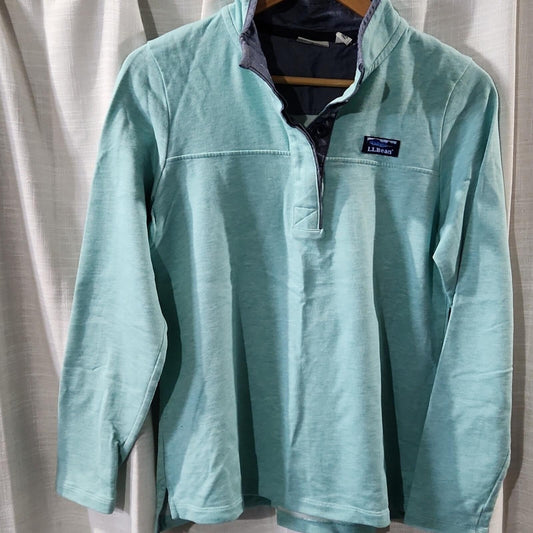 L.L. Bean 1/4 Button Top XS