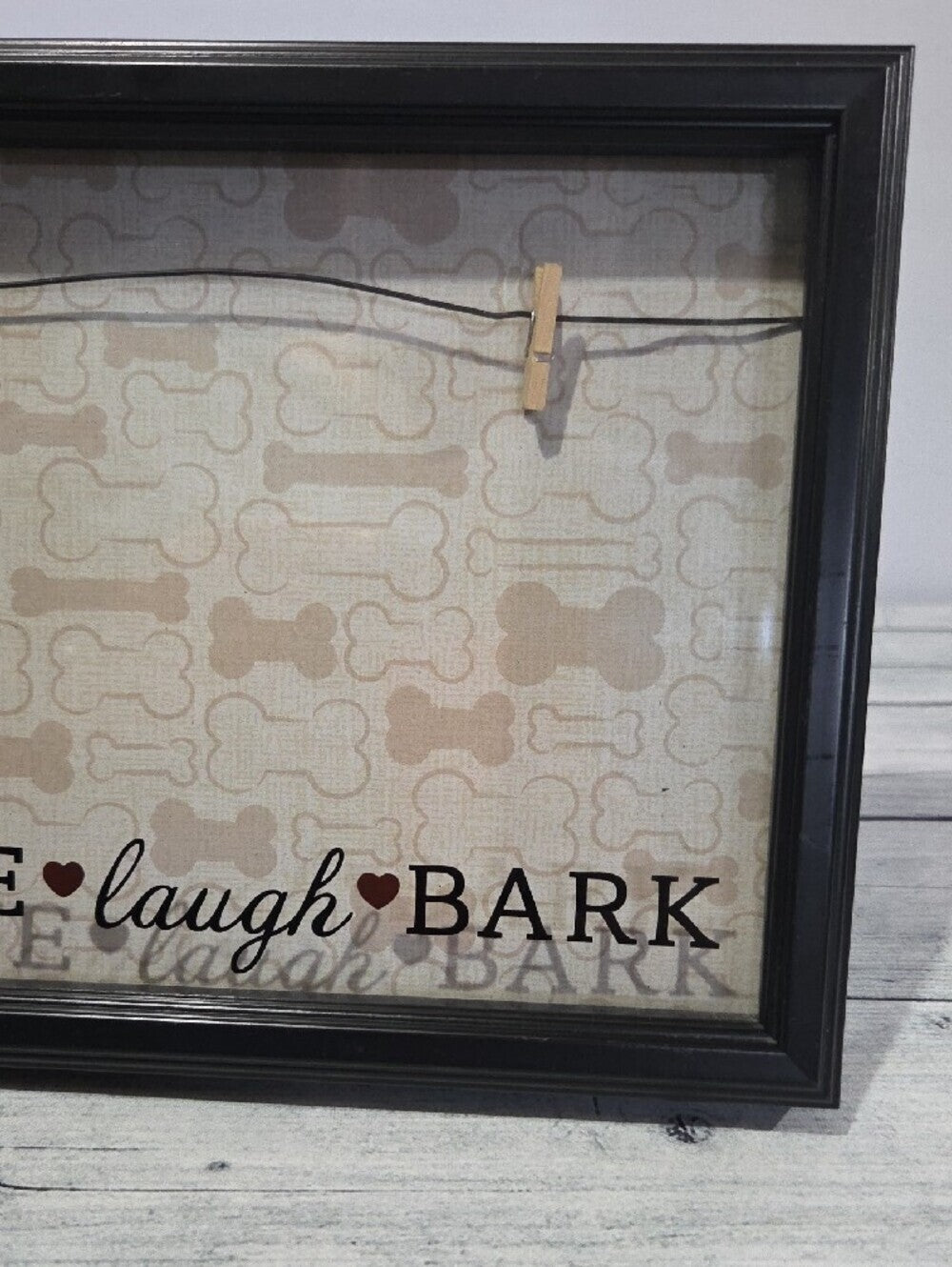 Live Laugh Bark Decorative Dog Photo Frame