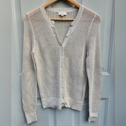 Loft Knit Metallic Cardigan XS